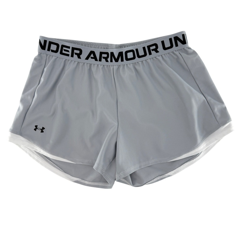 Under Armour Women Gray Athletic Shorts Loose Fit‎ Size M Athleisure Running